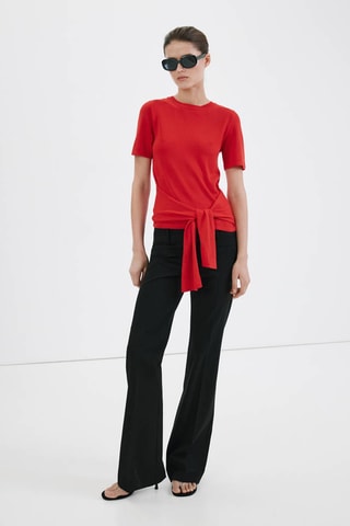 Pull détail nœud - Rouge