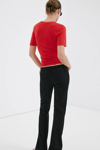 Pull détail nœud - Rouge