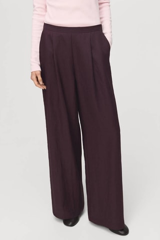 Pantalon de costume palazzo - Bordeaux