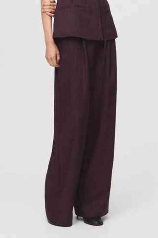 Pantalon de costume palazzo - Bordeaux