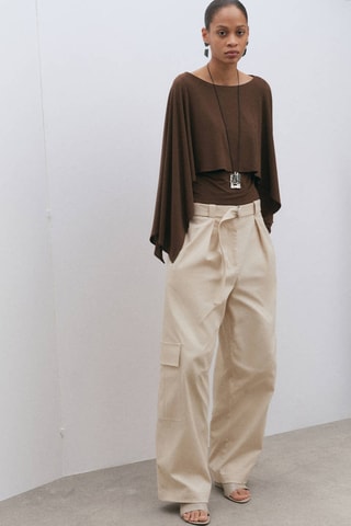 Chemisier manches trois-quarts - Marron