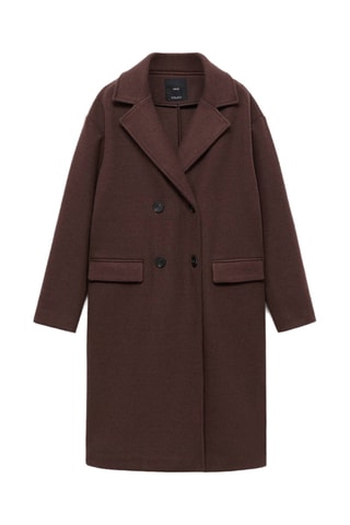 Manteau mi-long à double boutonnage - Marron