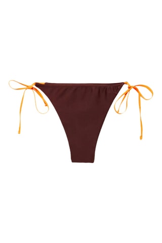 Culotte bikini nœuds - Marron