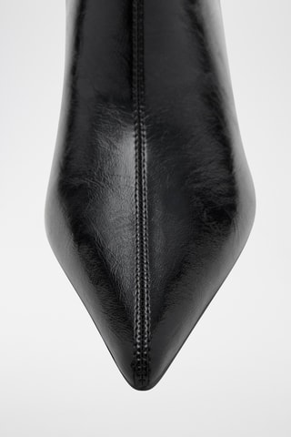 Bottines pointues à talon - Noir