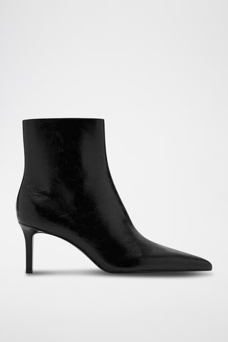 Bottines pointues à talon - Noir