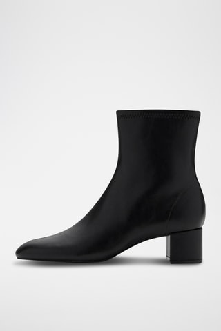 Bottines bloc bout rond - Noir