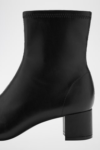 Bottines bloc bout rond - Noir