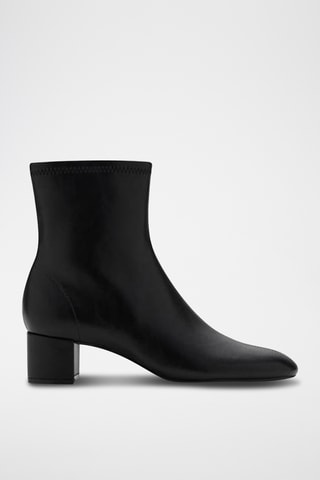 Bottines bloc bout rond - Noir