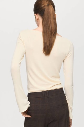 T-shirt col bateau - Beige