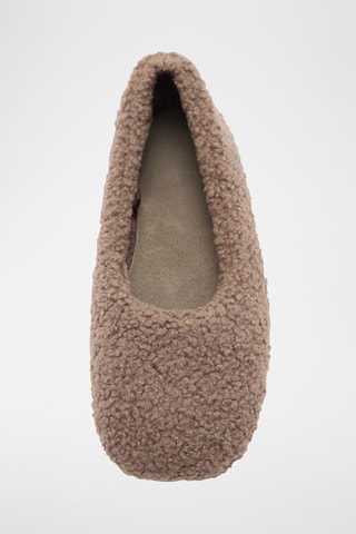 Ballerines en mouton retourné - Marron