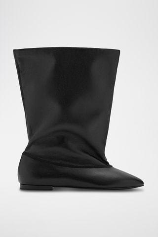 Bottines tige large - Noir