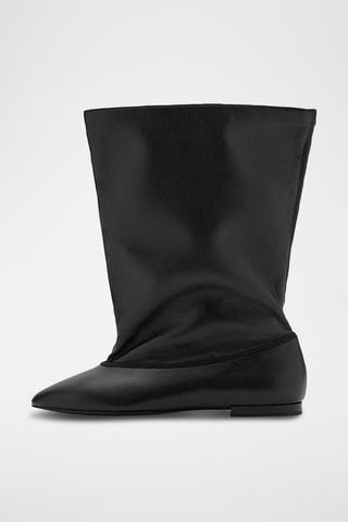 Bottines tige large - Noir