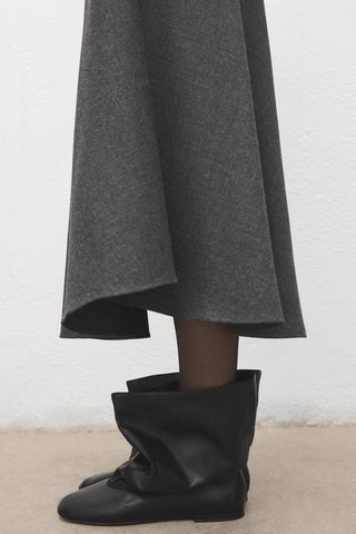 Bottines tige large - Noir