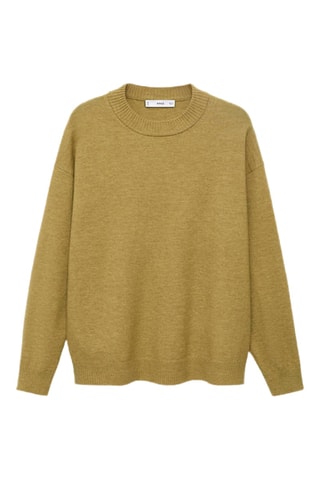 Pull oversize liseré côtelé - Vert