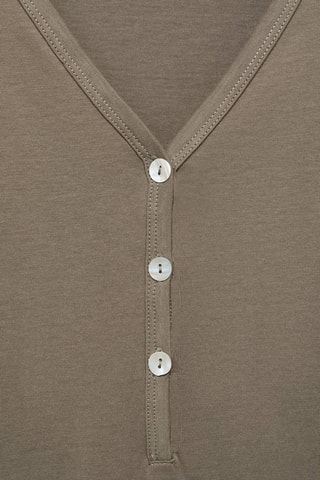 Nuisette coton détails boutons - Marron