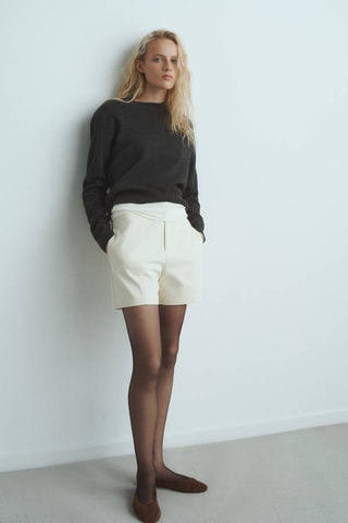 Pull-over maille laine mélangée - Gris foncé