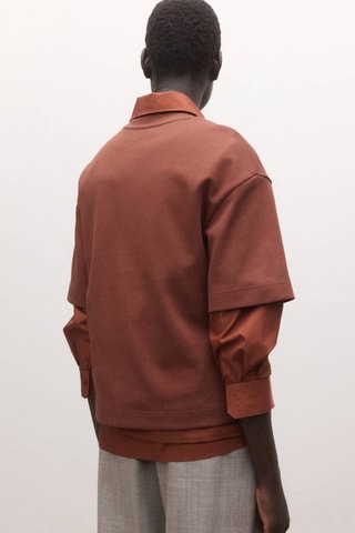T-shirt en coton oversize - Rouge