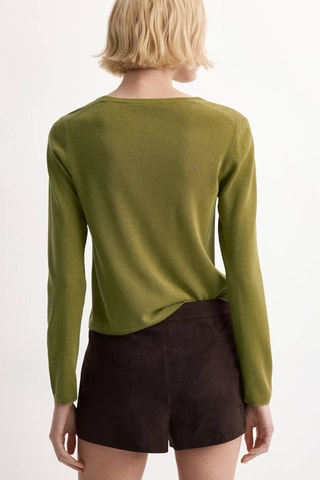Pull-over maille manches longues - Vert