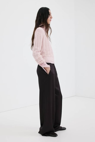 Pull en maille ajourée - Violet