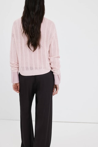 Pull en maille ajourée - Violet