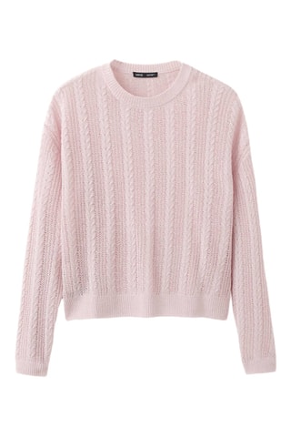 Pull en maille ajourée - Violet