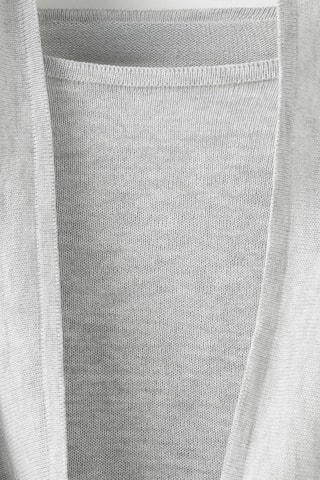 Pull-over bi-matière - Gris chiné