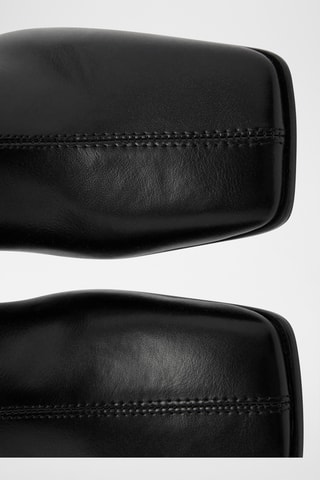 Bottines talon bloc bout carré - Noir