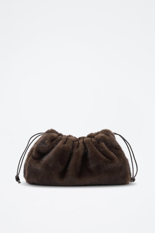 Sac à main effet fourrure - Marron