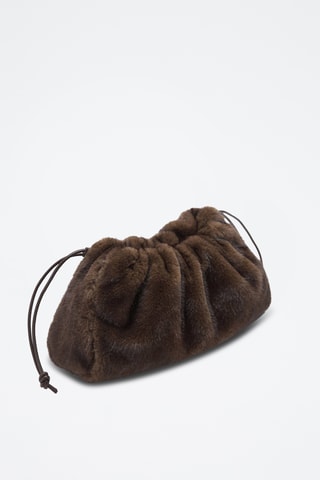 Sac à main effet fourrure - Marron
