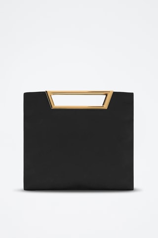 Sac à main à anse métallique - Noir