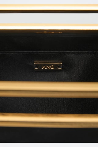 Sac à main à anse métallique - Noir