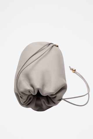 Sac porté main cuir - Gris clair