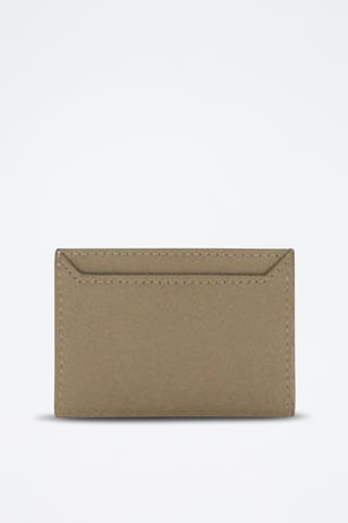 Porte-cartes effet saffiano - Kaki