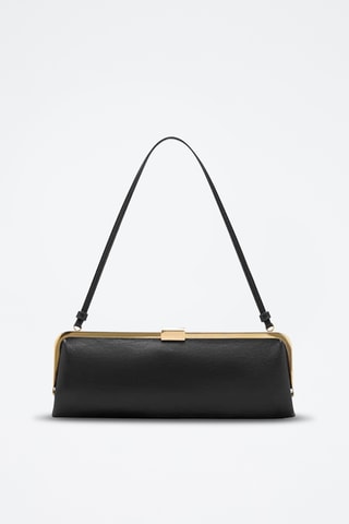 Sac à main clutch métallique - Noir