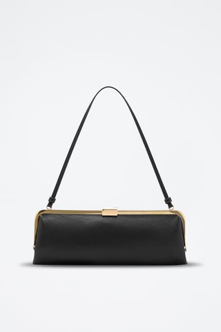 Sac à main clutch métallique - Noir