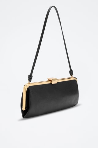 Sac à main clutch métallique - Noir