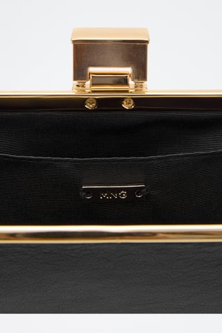 Sac à main clutch métallique - Noir