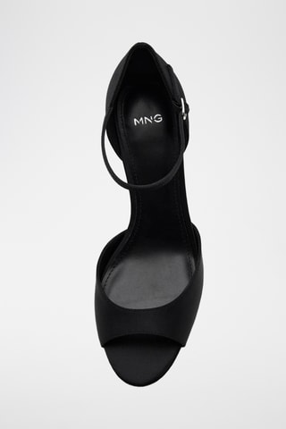 Sandales talon satinées - Noir
