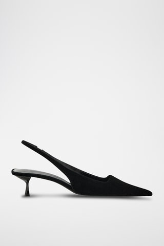 Chaussure à talon velours - Noir
