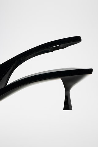 Chaussure à talon velours - Noir
