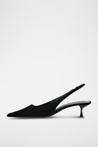 Chaussure à talon velours - Noir