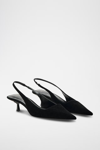 Chaussure à talon velours - Noir
