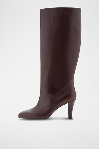 Bottes cuir talon - Bordeaux