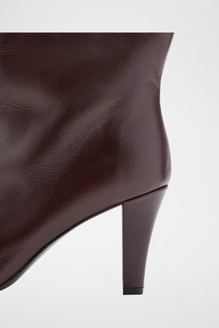 Bottes cuir talon - Bordeaux