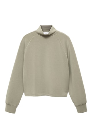 Sweat-shirt col montant - Kaki