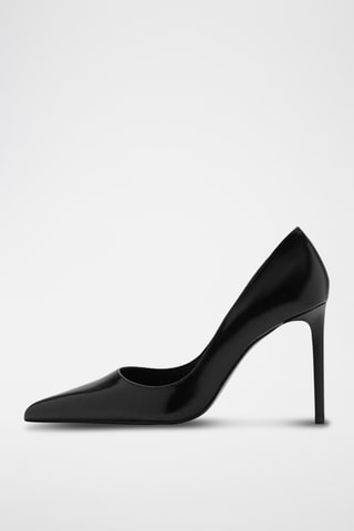 Chaussures talon cuir pointues - Noir