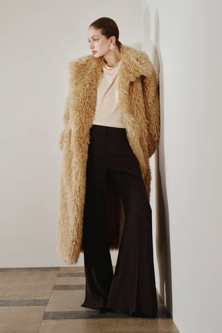 Pantalon flare ouvertures - Marron