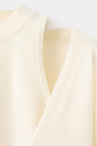 Pull oversize combiné - Écru