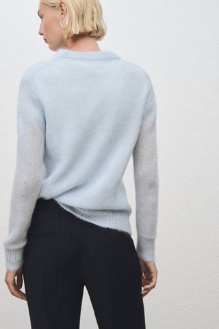 Pull en alpaga semi-transparent - Ciel