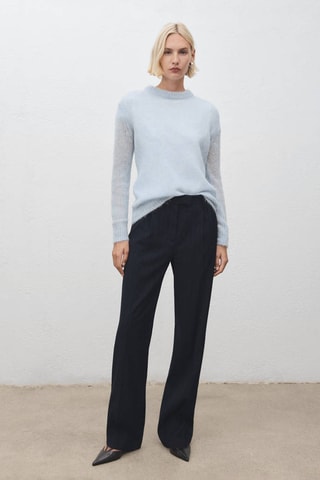 Pull en alpaga semi-transparent - Ciel